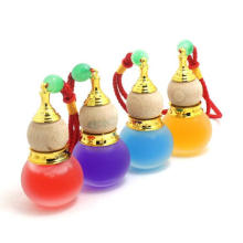 empty gourd shaped glass diffuser aroma fragrance container wholesale car perfume bottle